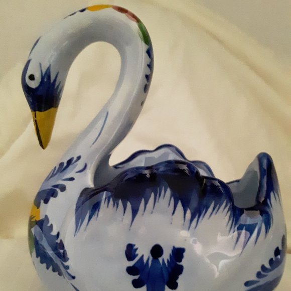Other - Alcobaca Portugal Blue Swan Planter